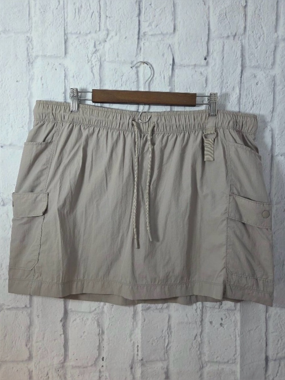 Avia XXL (20) Taupe Drawstring Outdoor Casual Summer Cargo Skort
